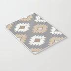 Geometric Aztec - Neutral Brown and Gray Notebook Gallery Image 3