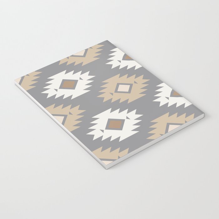 Geometric Aztec - Neutral Brown and Gray Notebook Gallery Image 3