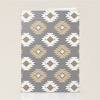 Geometric Aztec - Neutral Brown and Gray Stationery Card Gallery Image 2