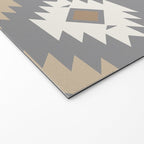 Geometric Aztec - Neutral Brown and Gray Welcome Mat Gallery Image 2