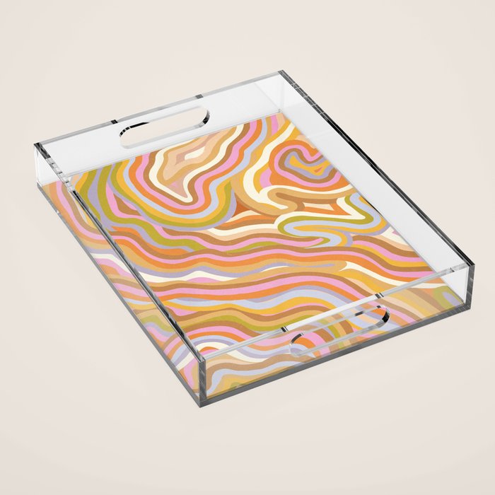 Liquid Marble Acrylic Tray Gallery Image 1