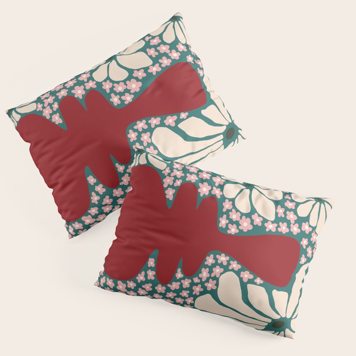 Happy Retro flower vase 1 Pillow Sham Gallery Image 1