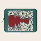 Happy Retro flower vase 1 Laptop Sleeve Gallery Image 1