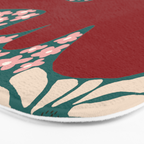 Happy Retro flower vase 1 Bath Mat Gallery Image 3