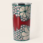 Happy Retro flower vase 1 Travel Mug Gallery Image 1