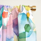 Crystals and Gems Splash Pink Blue Window Curtain Gallery Image 2