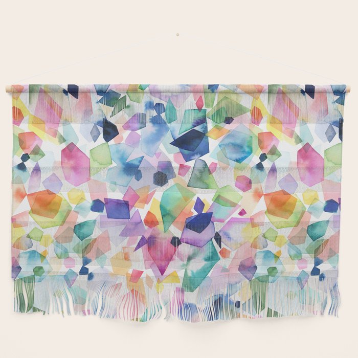 Crystals and Gems Splash Pink Blue Wall Hanging Gallery Image 1