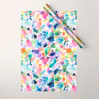Crystals and Gems Splash Pink Blue Wrapping Paper Gallery Image 1
