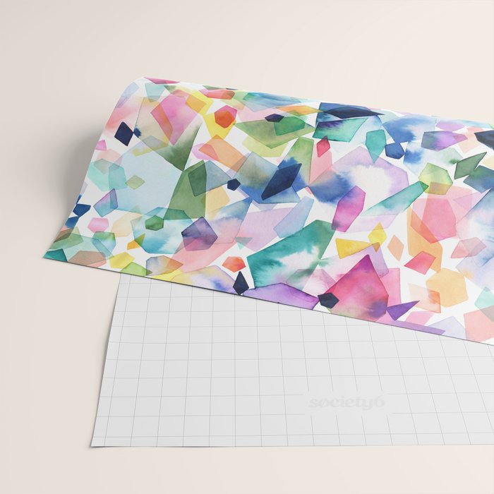 Crystals and Gems Splash Pink Blue Wrapping Paper Gallery Image 2