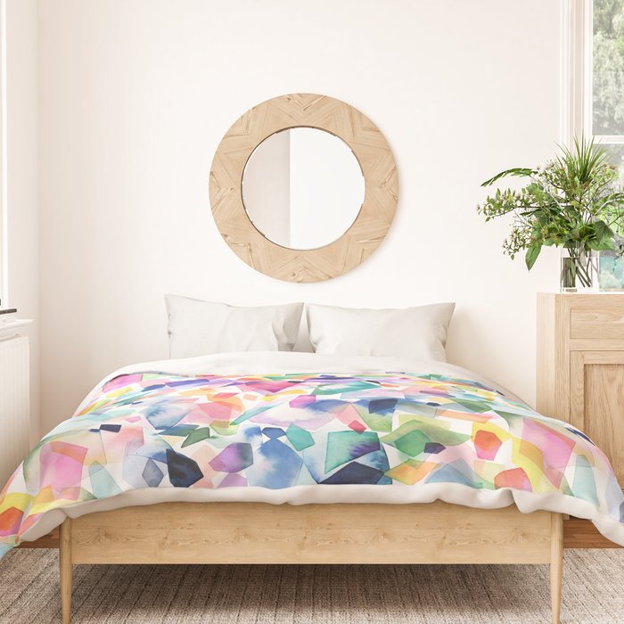 Crystals and Gems Splash Pink Blue Duvet Cover Gallery Image 3