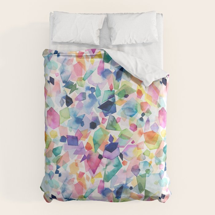 Crystals and Gems Splash Pink Blue Duvet Cover Gallery Image 6