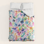 Crystals and Gems Splash Pink Blue Duvet Cover Gallery Image 6