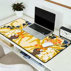 Matisse Flower Vase modern Illustration mustard yellow Desk Mat Gallery Image 2