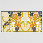 Matisse Flower Vase modern Illustration mustard yellow Desk Mat Gallery Image 3