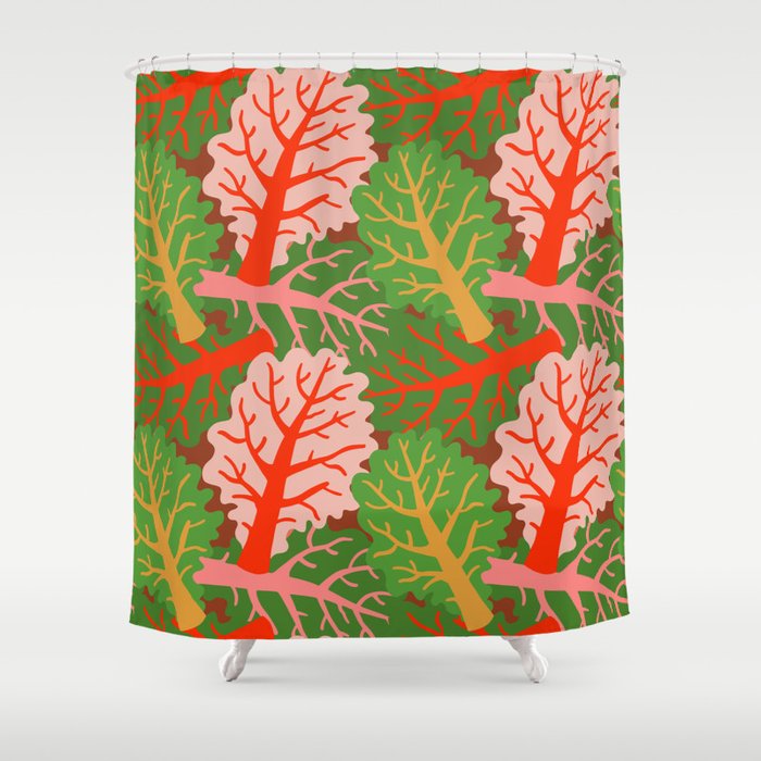 FARMFOLK COLLARD GARDEN Shower Curtain Gallery Image 1