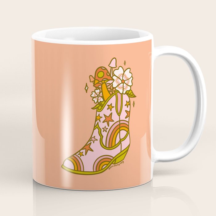 Flower Cowboy Boot Coffee Mug Gallery Image 1