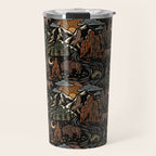 Wild West - dark brown, rust, green, and black Travel Mug Gallery Image 1