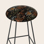 Wild West - dark brown, rust, green, and black Stool Gallery Image 2