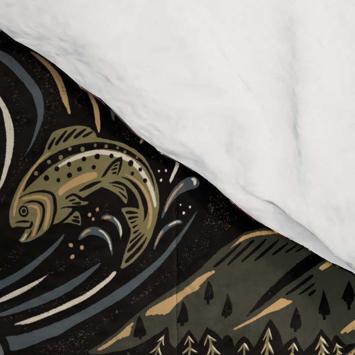 Wild West - dark brown, rust, green, and black Comforter Gallery Image 4