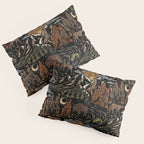 Wild West - dark brown, rust, green, and black Pillow Sham Gallery Image 3