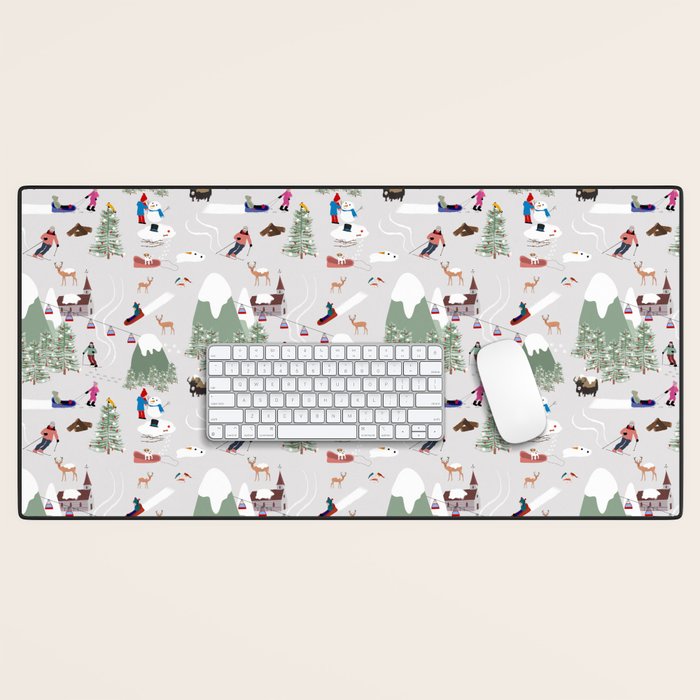 Snow Skiing Ski Slopes Landscape Desk Mat Gallery Image 1