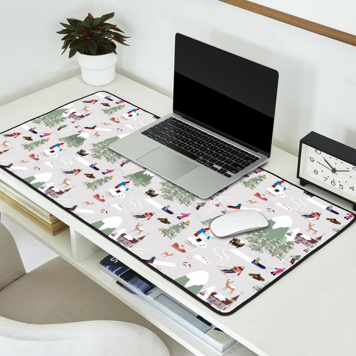 Snow Skiing Ski Slopes Landscape Desk Mat Gallery Image 2