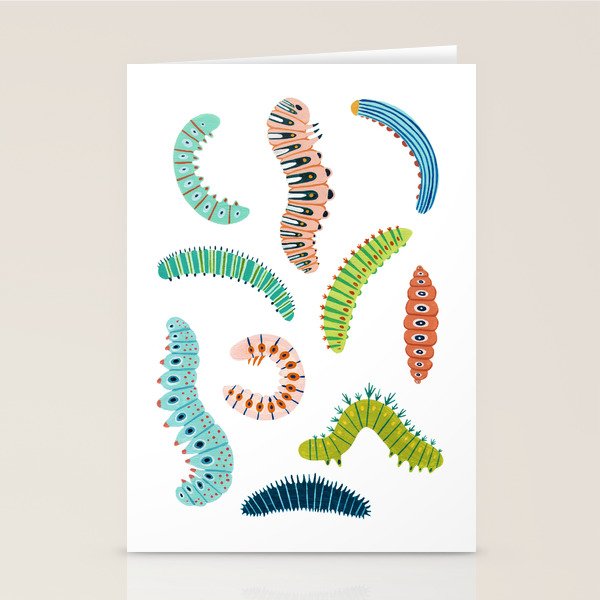 Chubby Caterpillars Stationery Card Gallery Image 1