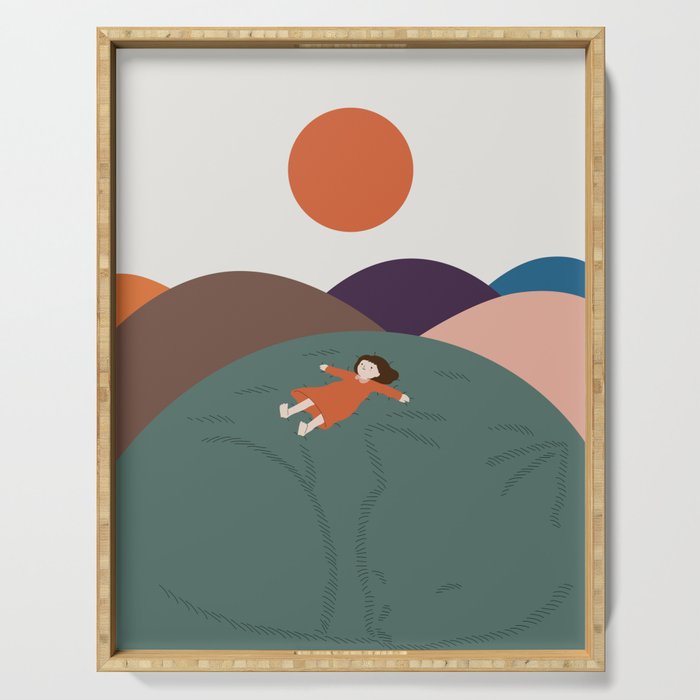 Cat Landscape 111 Serving Tray Gallery Image 1