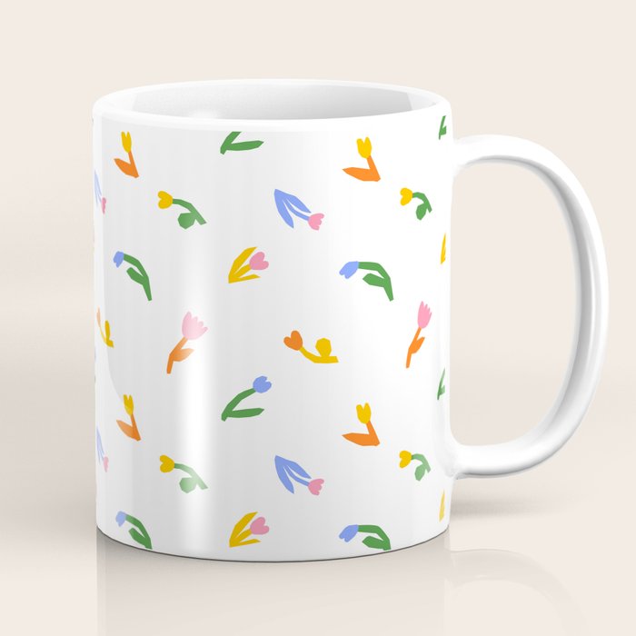 Colorful flower art patterm Coffee Mug Gallery Image 1