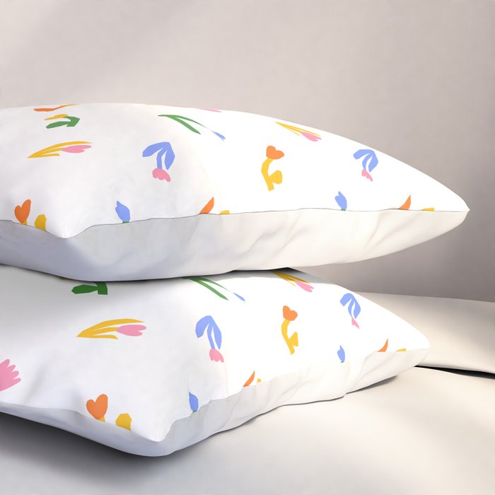 Colorful flower art patterm Pillow Sham Gallery Image 3