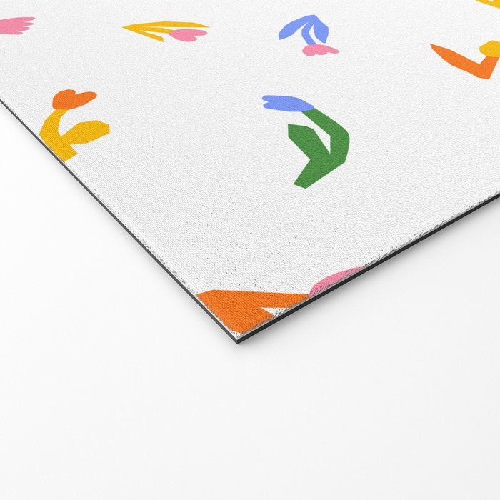 Colorful flower art patterm Welcome Mat Gallery Image 2