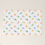 Colorful flower art patterm Welcome Mat Gallery Image 1