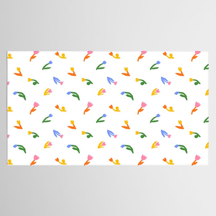 Colorful flower art patterm Tablecloth Gallery Image 2