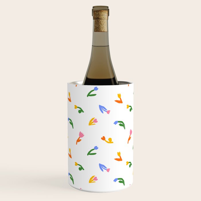 Colorful flower art patterm Wine Chiller Gallery Image 1
