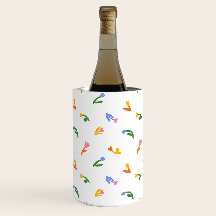 Colorful flower art patterm Wine Chiller Gallery Image 2
