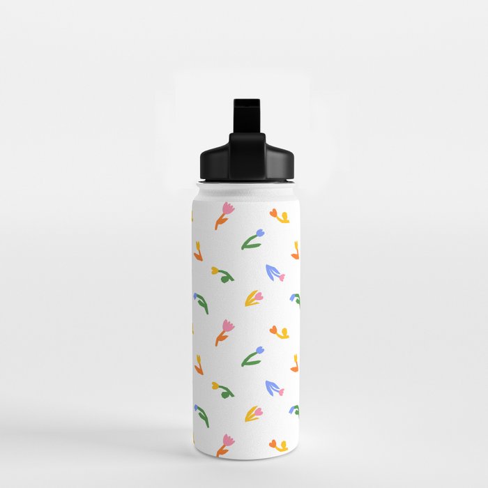 Colorful flower art patterm Water Bottle Gallery Image 2