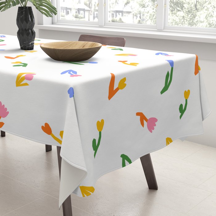 Colorful flower art patterm Tablecloth Gallery Image 3