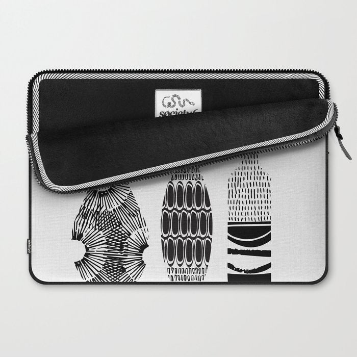 Black and White Plant Trio Laptop Sleeve Gallery Image 2