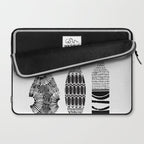 Black and White Plant Trio Laptop Sleeve Gallery Image 2