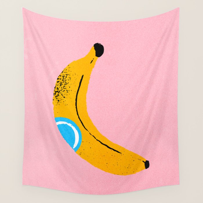Banana Pop Art Wall Tapestry Gallery Image 4