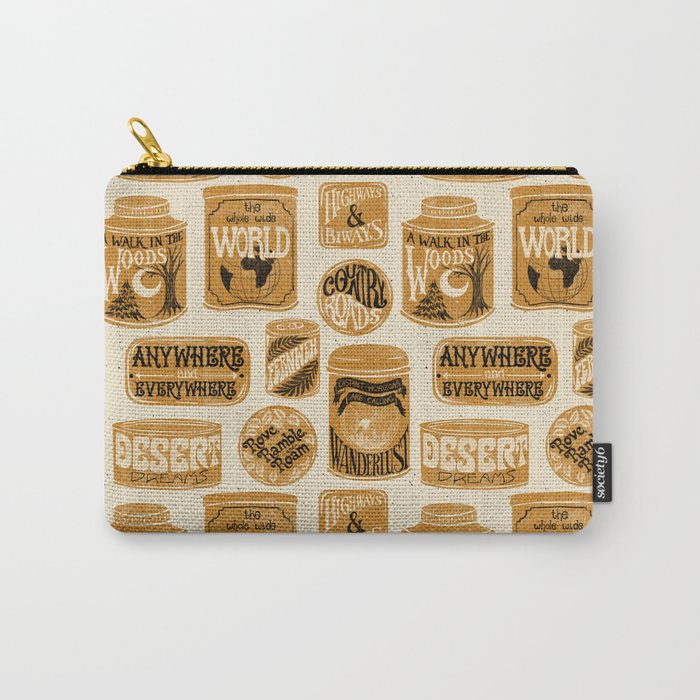 Vagabondâs Cupboard - gold, black, and cream  Carry All Pouch Gallery Image 1