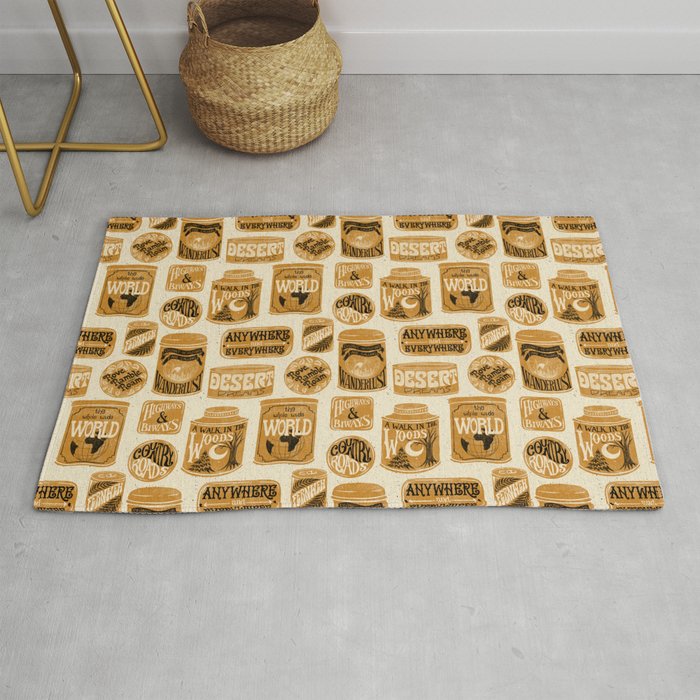 Vagabondâs Cupboard - gold, black, and cream  Rug Gallery Image 1