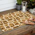 Vagabondâs Cupboard - gold, black, and cream  Outdoor Rug Gallery Image 2