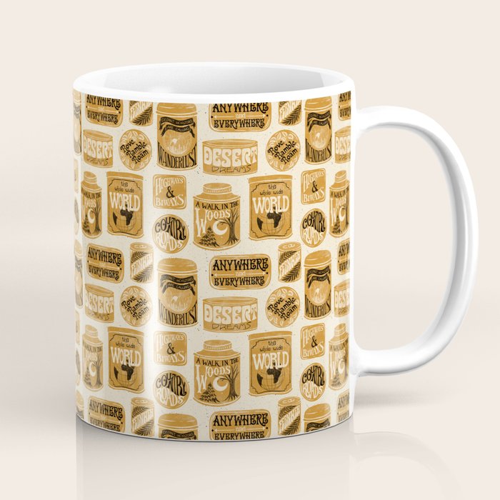 Vagabondâs Cupboard - gold, black, and cream  Coffee Mug Gallery Image 1