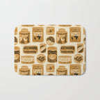Vagabondâs Cupboard - gold, black, and cream  Bath Mat Gallery Image 1