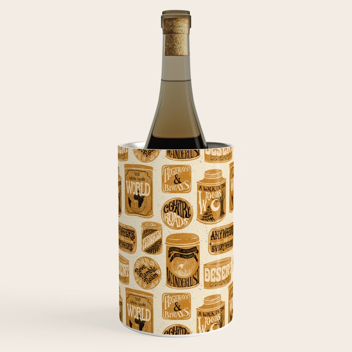 Vagabondâs Cupboard - gold, black, and cream  Wine Chiller Gallery Image 1