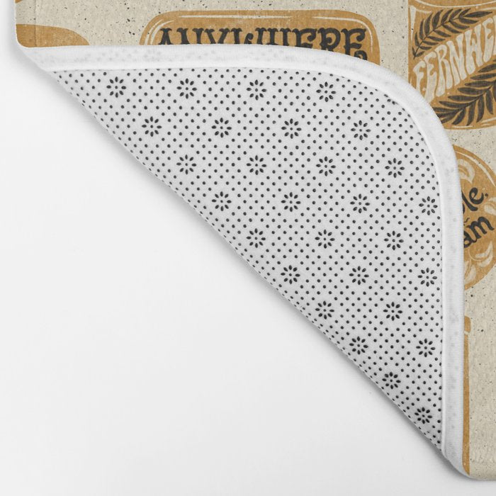Vagabondâs Cupboard - gold, black, and cream  Bath Mat Gallery Image 2