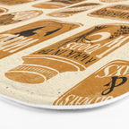 Vagabondâs Cupboard - gold, black, and cream  Bath Mat Gallery Image 3