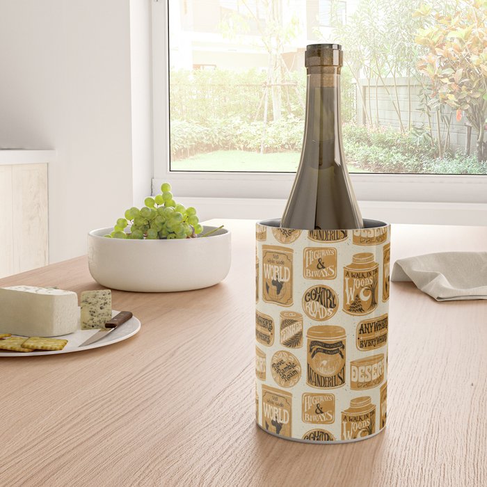 Vagabondâs Cupboard - gold, black, and cream  Wine Chiller Gallery Image 4