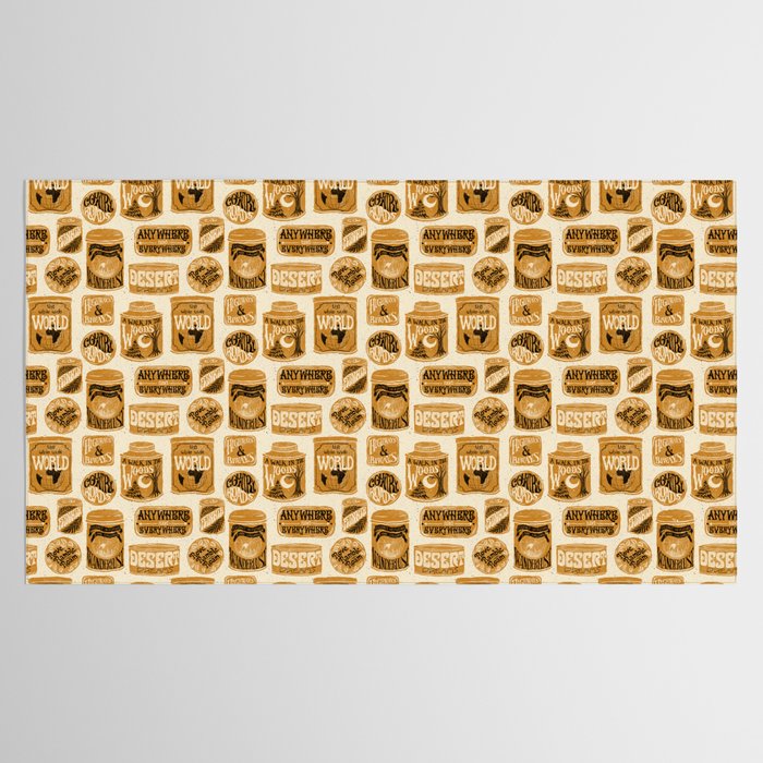 Vagabondâs Cupboard - gold, black, and cream  Tablecloth Gallery Image 2